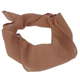 GURU SHOP Indisches Baumwolltuch, Quadratisches Baumwolltuch, Bandana 50x50 cm - Braun, Herren/Damen, Baumwolle