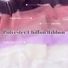 URROMA Chiffon Ribbons, 6 Rolls Pink-Purple Series Silk Ribbon Mixed