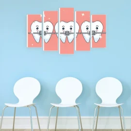 Cuadro Para Un Consultorio Dental, Brackets: Quíntuple.