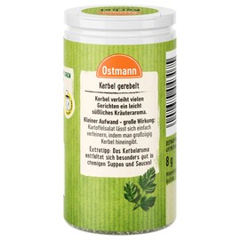 Ostmann Gewürze - Kerbel gerebelt | Kräuternote für Lammgerichten und deftige Eintöpfe | 8 g in der Streudose