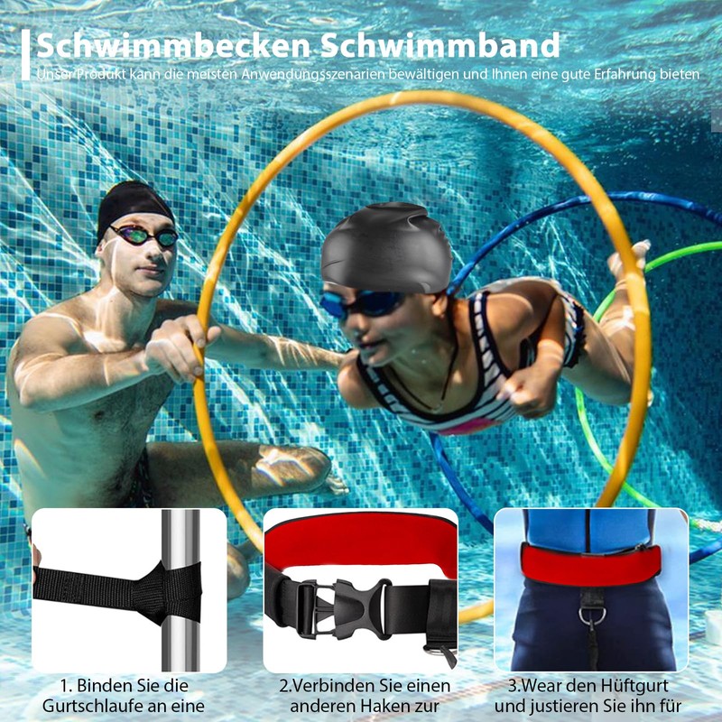 Swimming Belt for Pool 3.6 m Swimming Trainer, Adjustable Swimming