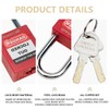 Bwintech 5 PCS 38MM Keyed Different Red Safety Padlock Lockout