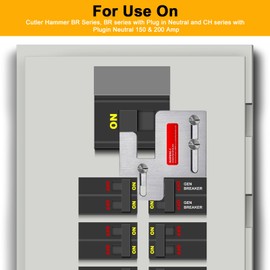 2 Set Generator Interlock Kit Compatible with Eaton Cutler Hammer BR Series 150 and 200 amp Panels,1 1/4-1 7/16 inches Spacing Between Main and Branch Breaker,Professional and Interlock Kit