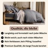Amqua Bed Sheet, 200 x 220 cm, Cotton Dark Grey,