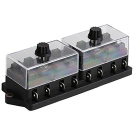 Fuse Box with Cover, 8-Way, Fuse Holder, Pack of 1, 599/C