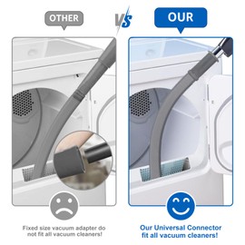 Sealegend Upgrade Dryer Vent Cleaner Kit Vacuum Hose Attachment Compatible with Most Vacuum Cleaner, Quickly Lint Remover Cleaning Supplies, Deep Gray