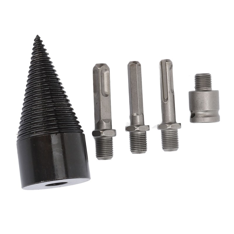 5Pcs Firewood Log Splitter Drill Bit Steel Wood Splitting Logs