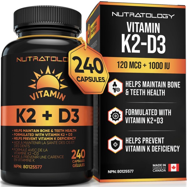 Nutratology Nutratology Vitamin K2 + D3 Highest Potency 120MCG/1000 IU