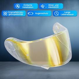 WODHMIEY Helmet Visor for SHOEI Motorcycle Wind Scratch Fog Reflective Coating Gradient Day Night Use Full Face Protection for CNS-3 & NEOTEC II (Transparent Red)