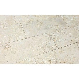 Squarefeet Depot 3x8 Inch Honed Finish Beige Limestone Wall & Floor Tile (6 Pack)