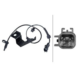 HELLA 6PU 358 217-341 Sensor Wheel Speed 2-Pin Cable 521 mm with Mounting Clips on Cable