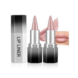 Erinde 2PCS Delineadores de Labios con Brillo, Fáciles de Aplicar, #01