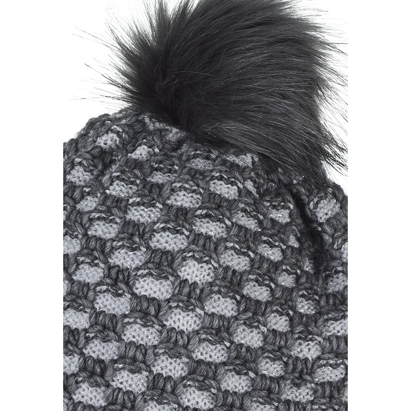 Sterntaler Girls' Inca Hat Diamond Pattern Hat, Silver melange