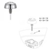 Blyxon Toilet Button Dual Flush Toilet Cistern Push Button Assembly