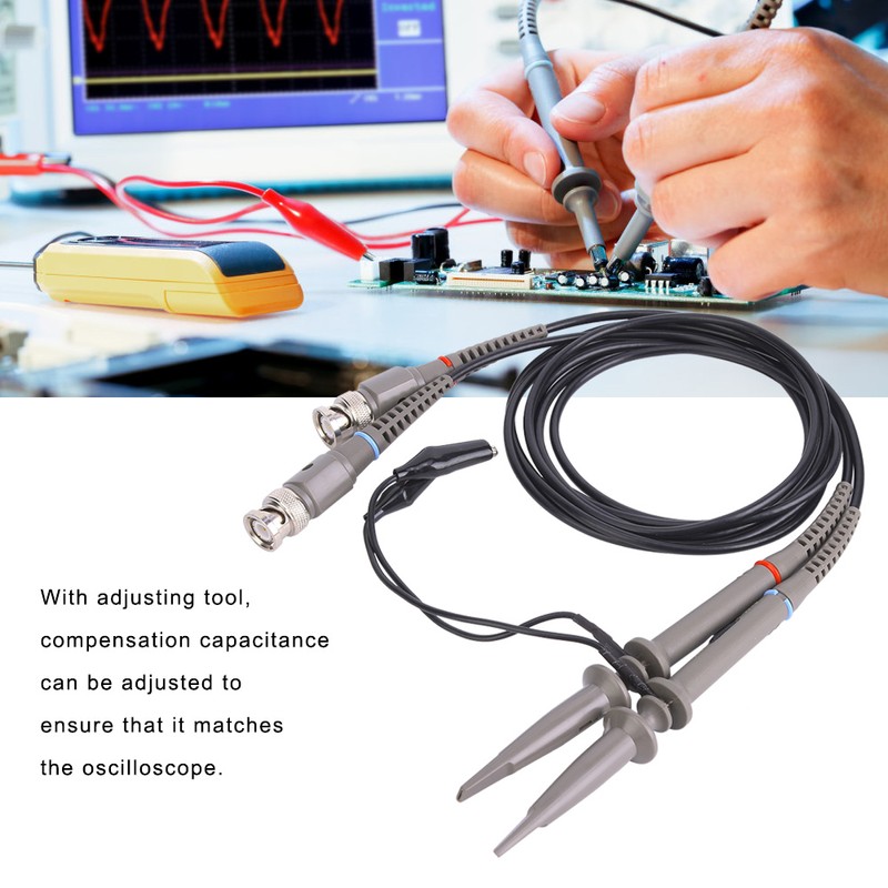 P6100 High Precision Oscilloscope Test Probe Kit 1X 10X 100MHz
