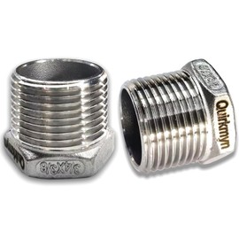 2 bujes de acero inoxidable (3/4"-3/8")
