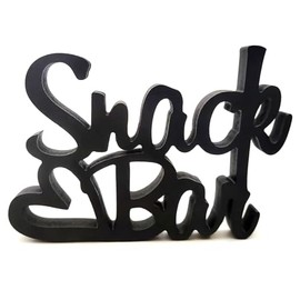 Decorative Snack Bar Wedding Snack Bar Standing Table Sign Wooden Table Decoration Black Candy Bar Table Freestanding Sign Wedding Decoration