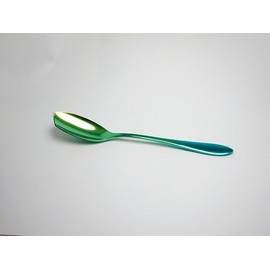 Horie TC-09-06 Titanium Cutlery Kiwi Fruit Spoon, Gradient Green