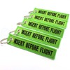 Rotary13B1 - Insert Before Flight Keychain - Lime Green/Black 5pcs