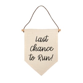 Last chance to run wedding sign | plaque flag banner for hand held basket - wedding signs for page boy – flower girl – ring bearer ceremony décor