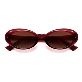 HERJOUR Retro Oval Sunglasses for Women Men 90s Vintage Cat Eye Sunnies AR82300