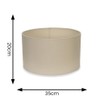 MiniSun | Medium Modern Natural Fabric Drum Light Shade |