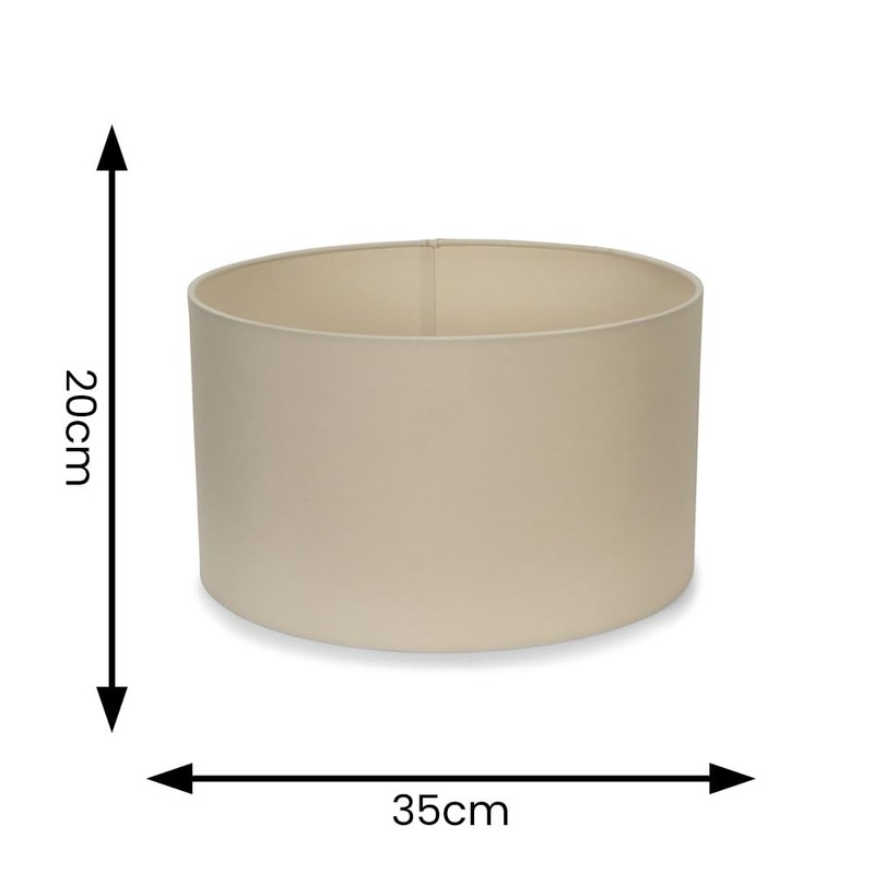 MiniSun | Medium Modern Natural Fabric Drum Light Shade |