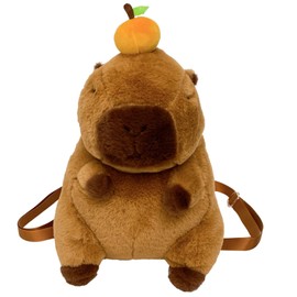 knictto Y2K Kawaii Capybara Plush Backpack for Women Funny Brown Travel Bag Casual Daypack for Gift Outdoor (Capybara)