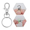 100PCS Swivel Lobster Clasps, Key Ring Silver 31mm