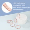 925 Sterling Silver Rose Gold Plated High Polished Simple Delicate