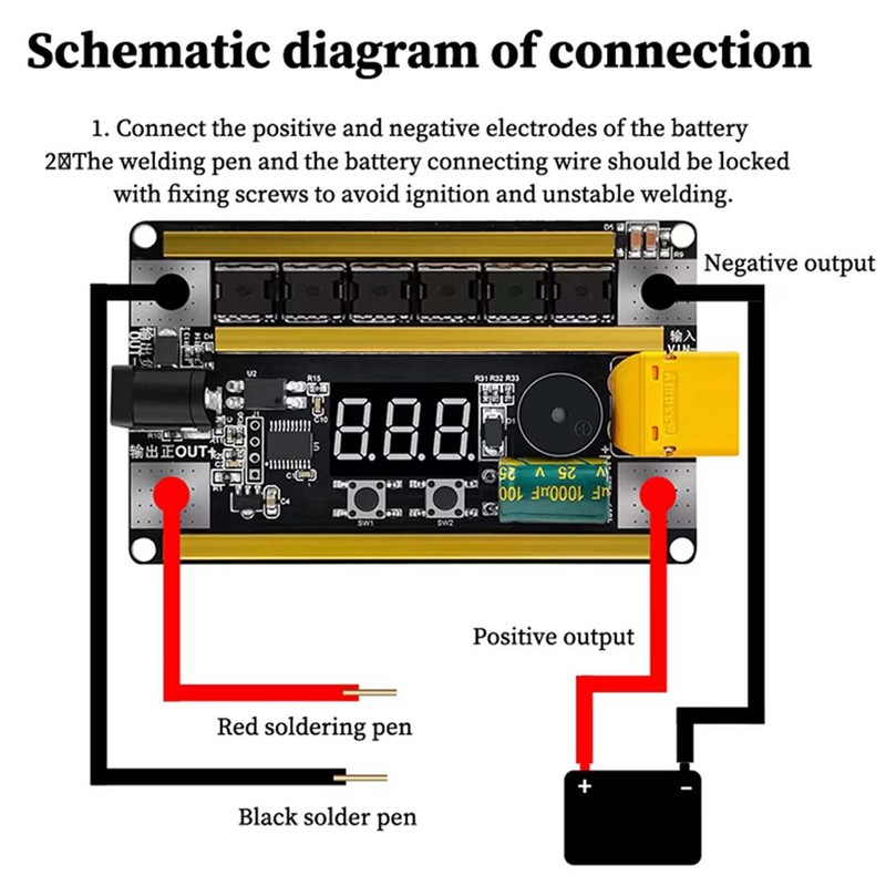 99 Gears of Power Adjustable Mini Spots Welding Machine Control