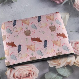 XYANFA Rat Cosmetic Makeup Bag Rat Lovers Gifts Mouse Mom Gifts Rat Owner Gifts Rat Women Gifts Cute Rat Zipper Pouch (rat makeup bag)