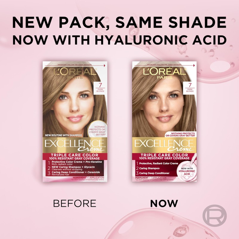 L'Oreal Paris Excellence Crème Permanent Hair Dye, Triple Care Hair