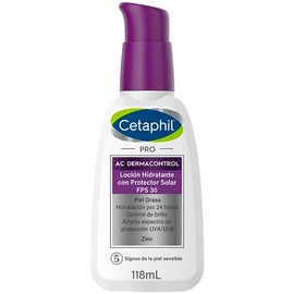 CETAPHIL PRO AC Dermacontrol Locin Hidratante de Da con FPS 30, Efecto Calmante y Seborregulador, 118 ML, Piel con Acn