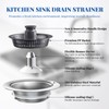 Upgraded 3in1 Kitchen Sink Drain Strainer & Sink Stopper,304 Stainless