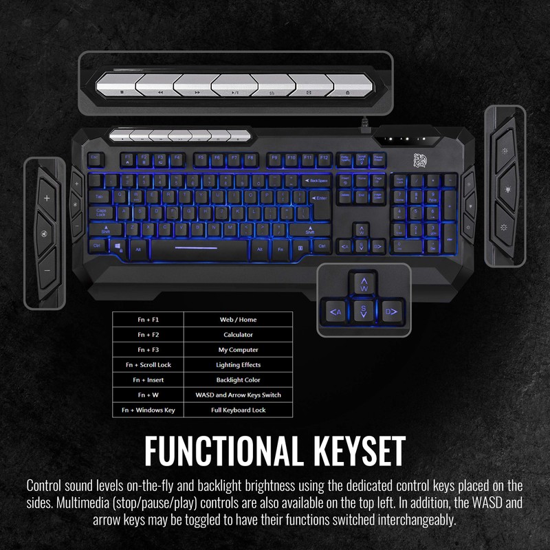 Thermaltake Tt eSPORTS Commander Combo V2, Gaming Keyboard and Gaming