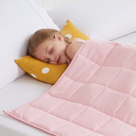 HOSUKKO Weighted Blanket - 10 lbs Pink Breathable Heavy Blanket(41 * 60 inches, 10 lbs)