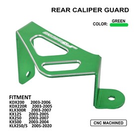 Motorcycle Rear Caliper Guard CNC Fits for KDX200 2003-2006 KDX220R 2003-2005 KLX300R 2003-2007 KX125 2003-2005 KX250 2003-2007 KX500 2003-2004 KLX250/S 2005-2020