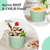 JarThenaAMCS 120Pcs Sage Green Disposable Paper Ice Cream Cups with