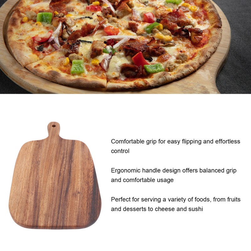 Wooden Pizza Tray Solid Wood Pizza Serving Board Pizza Spatula