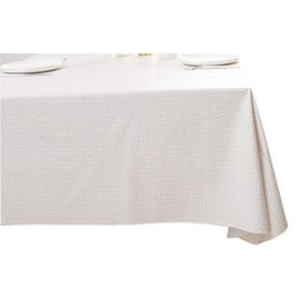 Pioggia Vinyl Tablecloth with Flannel Backed Waterproof Oil-Proof PVC Table Cloth Wipeable Spill-Proof Plastic Table Cover for Indoor and Outdoor(Weave, 60 x 102 Inch Rectangle)