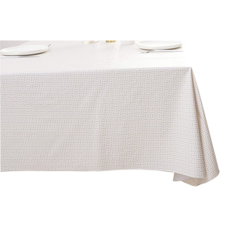 Pioggia Vinyl Tablecloth with Flannel Backed Waterproof Oil-Proof PVC Table