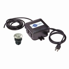 InSinkErator Garbage Disposal Air Switch Kit, Dual Outlet Sink Top Switch Button for All InSinkErator Food Waste Disposer Models, Satin Nickel STS-OOSN