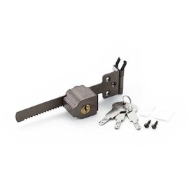 Nichi Seisakusho Security Lock for Sliding Doors C-Type Dimple Cylinder Type 198-U Amber