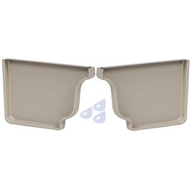 Rainware Supply 5-Inch Aluminum End Caps for K Style Gutters, (1 Pair - 1 Left and 1 Right) (Clay)