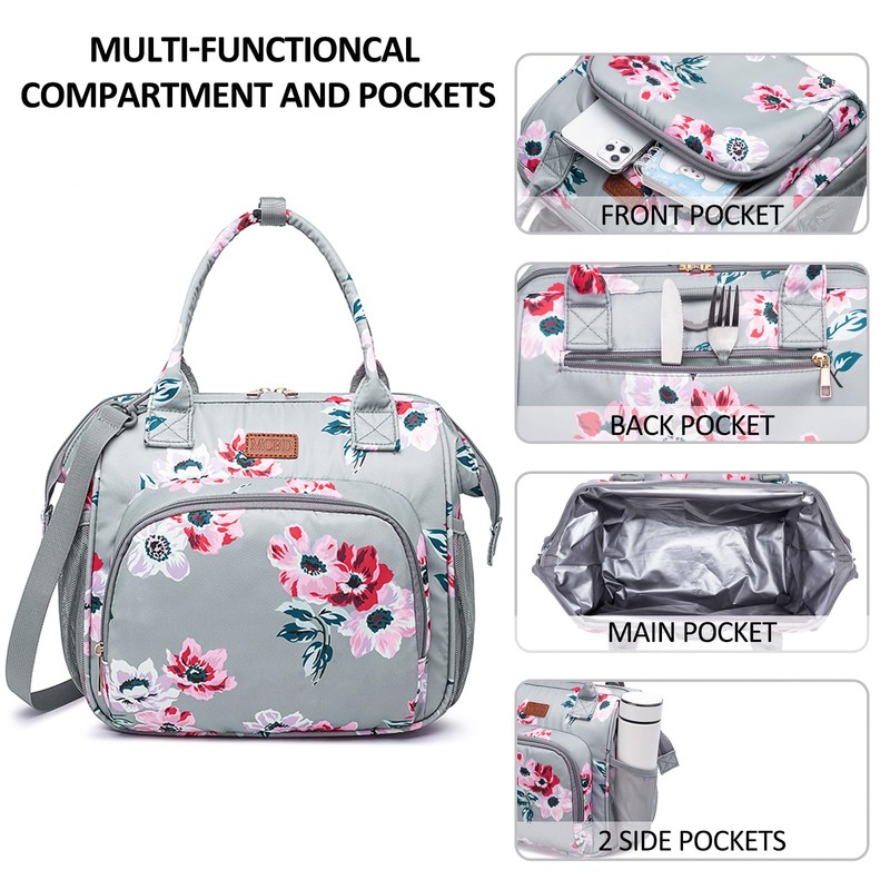 MCBD Lunch bags Insulated Lunch Box for Women Men,2 Carrying