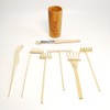 ZEN&TAO Natural Bamboo/Wood Made Miniature Six-Pieces Zen Garden Toolset Accessories