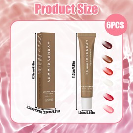 6PCS Lip Balm, Hydrating Lip Gloss Set, Moisturizing Lip Care for Daily Use at Work or Travel, Nourishing Lip Treatment for Soft and Smooth Lips