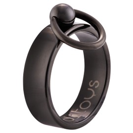 meditoys - 'Ring of O' - Cassic Design in PVD Black, Metal, without stone