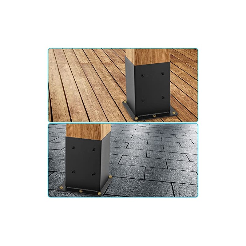 4x4 Post Base 4 Pcs, (Inner Size 3.6x3.6) Post Anchors,